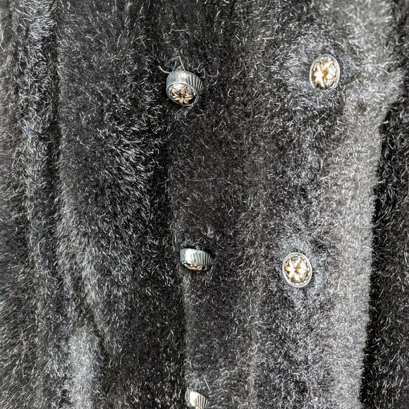 Royal Minke by Hillmoor Faux Mink Fur Coat Full Length Black, Pockets size M/L - Picture 4 of 10